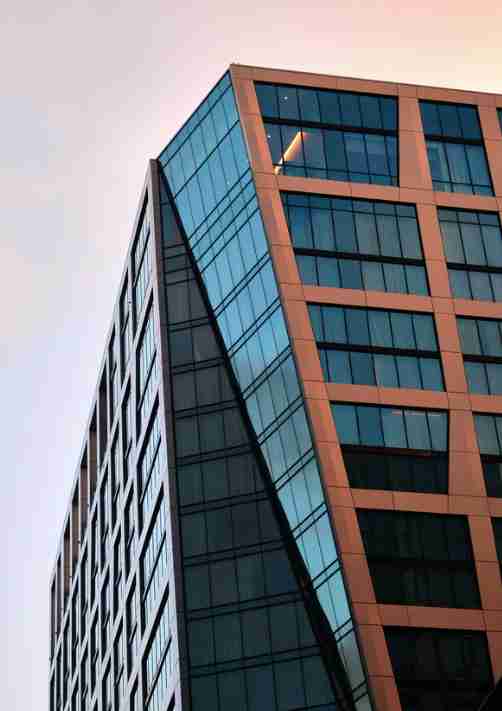 Skyscrapers of New York City at sunset